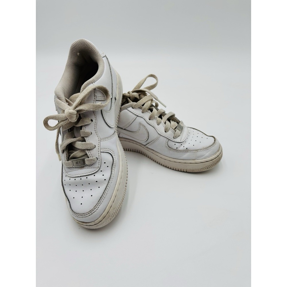 Nike Air Force 1 Low Youth 5.5Y Light Gray White Sneakers
